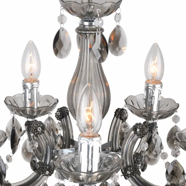 LAMPADA A SOFFITTO 5 LUCI VIRGILIA AFFUMICATO