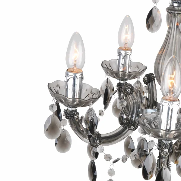 LAMPADA A SOFFITTO 5 LUCI VIRGILIA AFFUMICATO