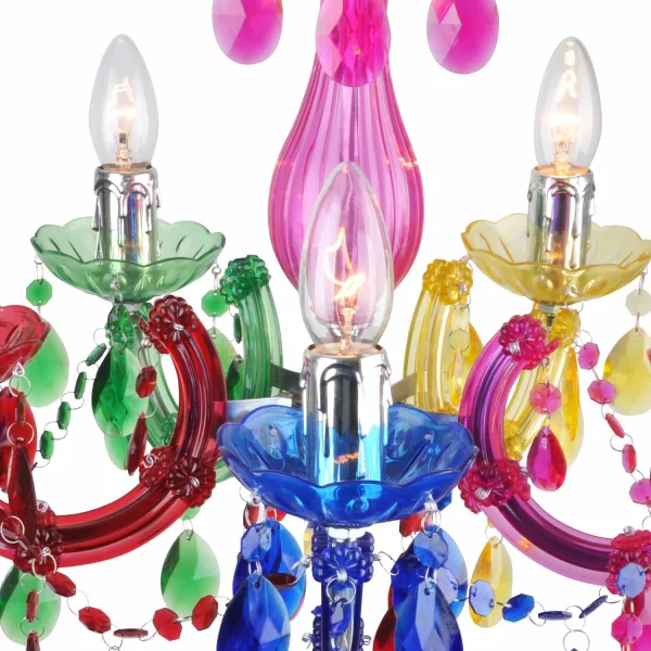 LAMPADA A SOFFITTO 5 LUCI MULTICOLORI