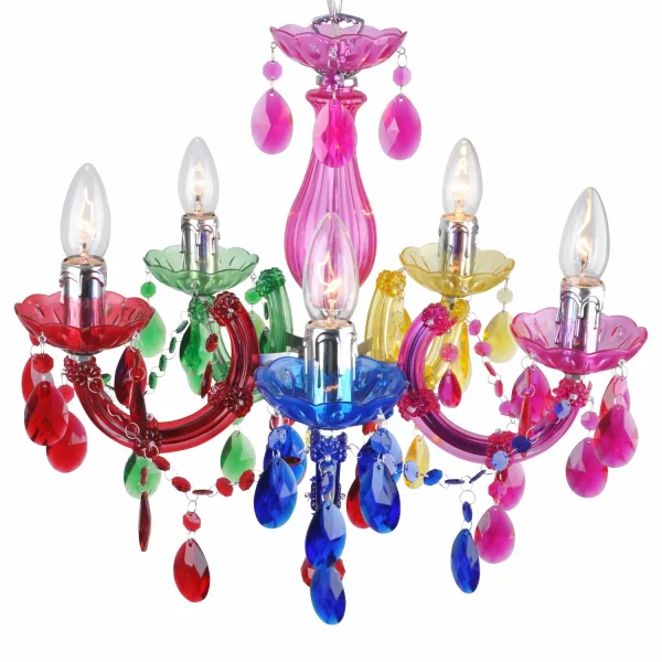 LAMPADA A SOFFITTO 5 LUCI MULTICOLORI