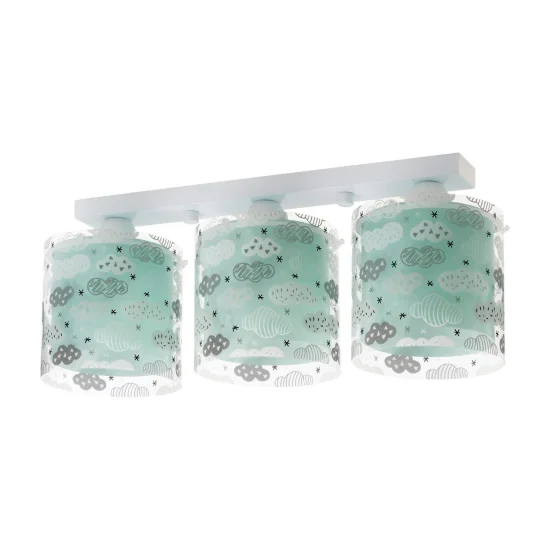 LAMPADA A SOFFITTO PER BAMBINI NUVOLE VERDI