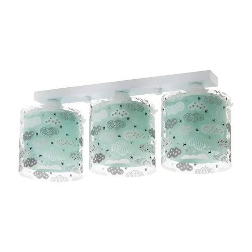 LAMPADA A SOFFITTO PER BAMBINI NUVOLE VERDI