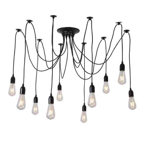 LAMPADA A SOFFITTO 10 LUCI CARLA NERE