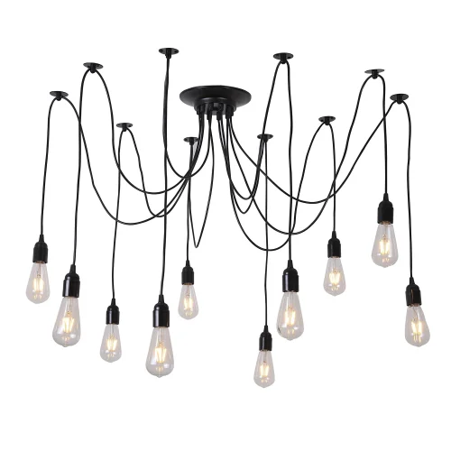LAMPADA A SOFFITTO 10 LUCI CARLA NERE