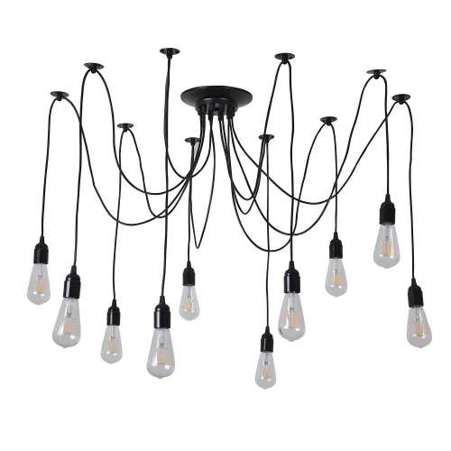 LAMPADA A SOFFITTO 10 LUCI CARLA NERE