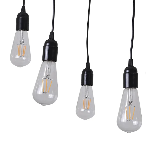 LAMPADA A SOFFITTO 10 LUCI CARLA NERE