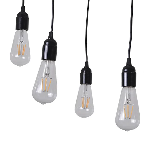 LAMPADA A SOFFITTO 10 LUCI CARLA NERE