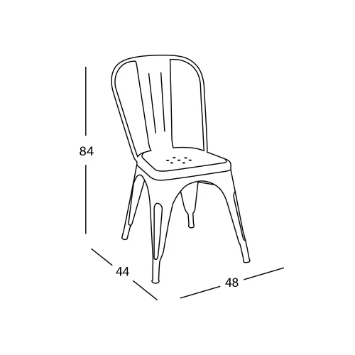 SEDIA INDUSTRIALE BLACK JOSEPHINE