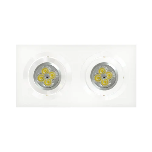 OCCHIO DI BUE 2 LUCI IGOR ALLUMINIO BIANCO