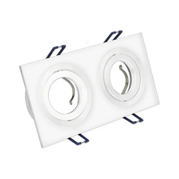 OCCHIO DI BUE 2 LUCI IGOR ALLUMINIO BIANCO