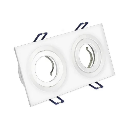 OCCHIO DI BUE 2 LUCI IGOR ALLUMINIO BIANCO