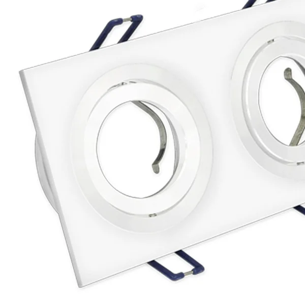 OCCHIO DI BUE 2 LUCI IGOR ALLUMINIO BIANCO