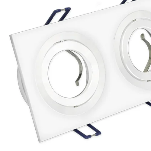 OCCHIO DI BUE 2 LUCI IGOR ALLUMINIO BIANCO