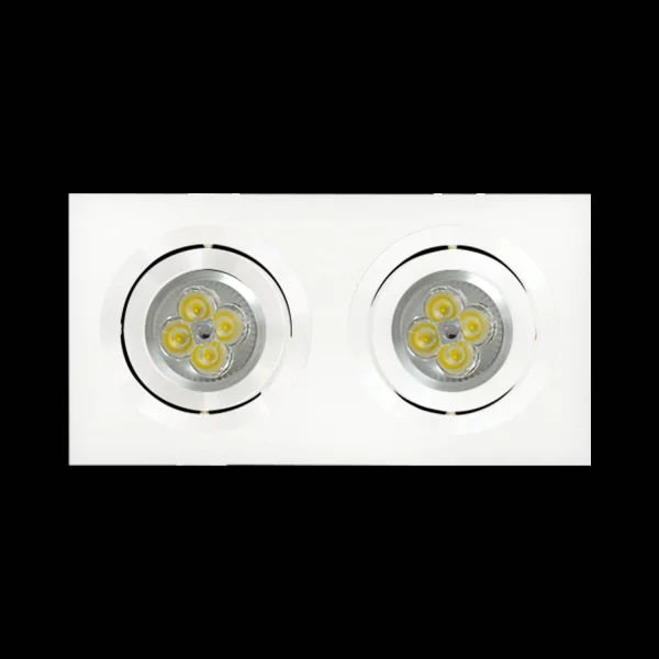 OCCHIO DI BUE 2 LUCI IGOR ALLUMINIO BIANCO