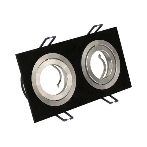 O.B. 2 LUCI ASTRID IN ALLUMINIO NERO