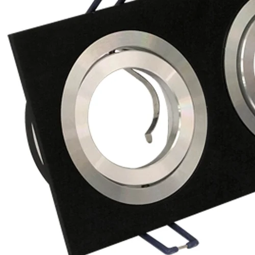 O.B. 2 LUCI ASTRID IN ALLUMINIO NERO