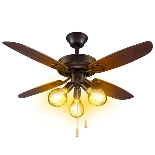 VENTILATORE A SOFFITTO MARRONE GEARY