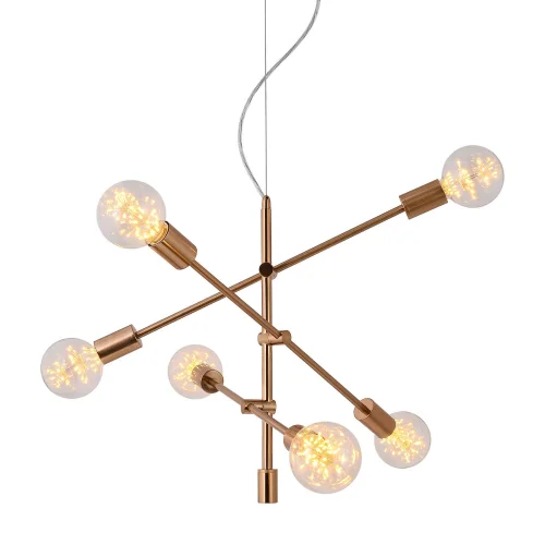 LAMPADA A SOFFITTO JUPITER 6 LUCI IN BRONZO