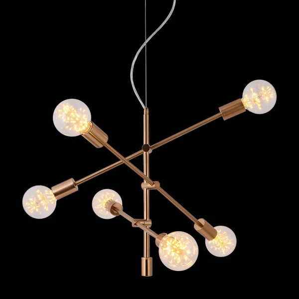 LAMPADA A SOFFITTO JUPITER 6 LUCI IN BRONZO