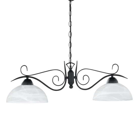 LAMPADA A SOFFITTO 2 LUCI FORGIARE MIRANDA