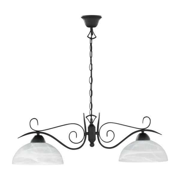 LAMPADA A SOFFITTO 2 LUCI FORGIARE MIRANDA